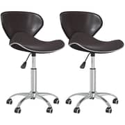 Vidaxl Swivel Dining Chairs 2 Pcs Brown Faux Leather