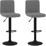 Vidaxl Bar Stools 2 Pcs Dark Grey Velvet