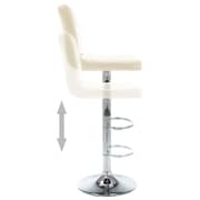 Vidaxl Bar Stools 2 Pcs Cream Faux Leather