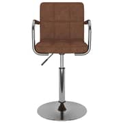 Vidaxl Bar Stool Brown Fabric