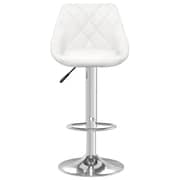 Vidaxl Bar Stools 2 Pcs White Faux Leather