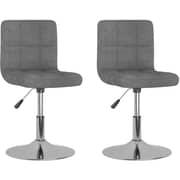 Vidaxl Swivel Dining Chairs 2 Pcs Light Grey Fabric