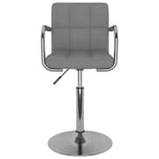 Vidaxl Bar Stool Light Grey Fabric