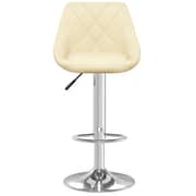 Vidaxl Bar Stools 2 Pcs Cream Faux Leather