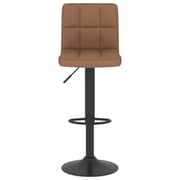 Vidaxl Bar Stools 2 Pcs Brown Fabric