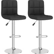 Vidaxl Bar Stools 2 Pcs Black Fabric