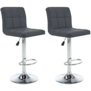 Vidaxl Bar Stools 2 Pcs Grey Faux Leather