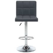 Vidaxl Bar Stools 2 Pcs Grey Faux Leather