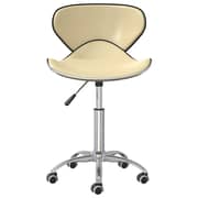 Vidaxl Swivel Dining Chairs 2 Pcs Cream Faux Leather