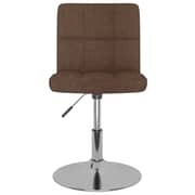 Vidaxl Swivel Dining Chairs 2 Pcs Brown Fabric