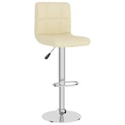 Vidaxl Bar Stools 2 Pcs Cream Fabric