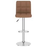 Vidaxl Bar Stools 2 Pcs Brown Fabric