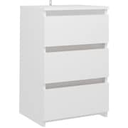 Vidaxl Bed Cabinet White 40x35x62.5 Cm Chipboard