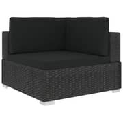 Vidaxl 5 Piece Garden Lounge Set With Cushions Poly Rattan Black