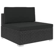 Vidaxl 5 Piece Garden Lounge Set With Cushions Poly Rattan Black