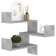 Vidaxl Wall Corner Shelf Concrete Grey 40x40x50 Cm Chipboard