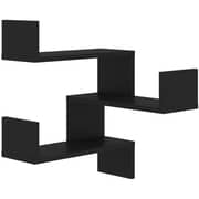 Vidaxl Wall Corner Shelf Black 40x40x50 Cm Chipboard