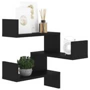 Vidaxl Wall Corner Shelf Black 40x40x50 Cm Chipboard