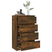 Vidaxl Sideboard Smoked Oak 60x35x98.5 Cm Engineered Wood