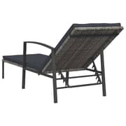 Vidaxl Garden Sun Lounger With Cushion Poly Rattan Grey