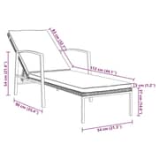 vidaXL Sun Loungers 2pcs with Table