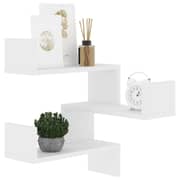 Vidaxl Wall Corner Shelf White 40x40x50 Cm Chipboard