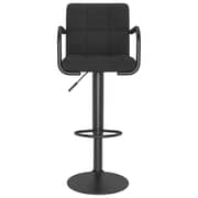 Vidaxl Bar Stools 2 Pcs Black Fabric