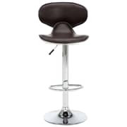 Vidaxl Bar Stools 2 Pcs Brown Faux Leather