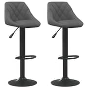 Vidaxl Bar Stools 2 Pcs Dark Grey Velvet