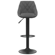 Vidaxl Bar Stools 2 Pcs Dark Grey Velvet