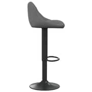 Vidaxl Bar Stools 2 Pcs Dark Grey Velvet