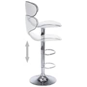 Vidaxl Bar Stools 2 Pcs White Faux Leather