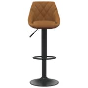 Vidaxl Bar Stools 2 Pcs Brown Velvet