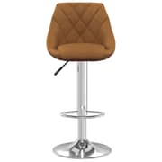 Vidaxl Bar Stool 2 Pcs Brown Velvet