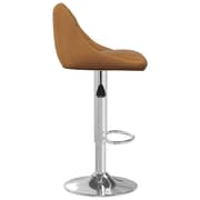 Vidaxl Bar Stool 2 Pcs Brown Velvet