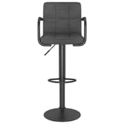 Vidaxl Bar Stools 2 Pcs Dark Grey Fabric