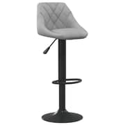 Vidaxl Bar Stool Light Grey Velvet