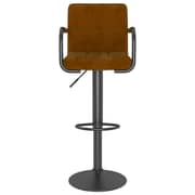 Vidaxl Bar Stools 2 Pcs Brown Velvet