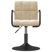 Vidaxl Swivel Dining Chairs 2 Pcs Cream Velvet