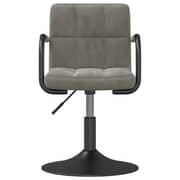Vidaxl Swivel Dining Chairs 2 Pcs Light Grey Velvet