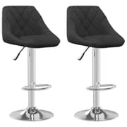 Vidaxl Bar Stool 2 Pcs Black Velvet