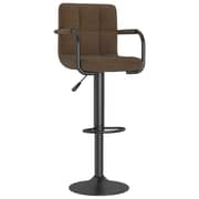 Vidaxl Bar Stools 2 Pcs Brown Fabric