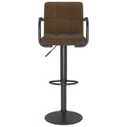 Vidaxl Bar Stools 2 Pcs Brown Fabric