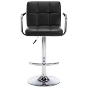 Vidaxl Bar Stools 2 Pcs Black Faux Leather