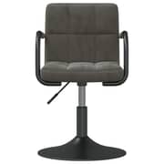 Vidaxl Swivel Dining Chairs 2 Pcs Dark Grey Velvet