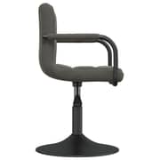 Vidaxl Swivel Dining Chairs 2 Pcs Dark Grey Velvet