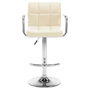 Vidaxl Bar Stools 2 Pcs Cream Faux Leather