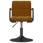 Vidaxl Swivel Dining Chairs 2 Pcs Brown Velvet