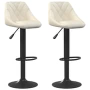 Vidaxl Bar Stools 2 Pcs Cream Velvet