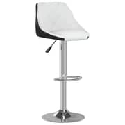 Vidaxl Bar Stools 2 Pcs White And Black Faux Leather